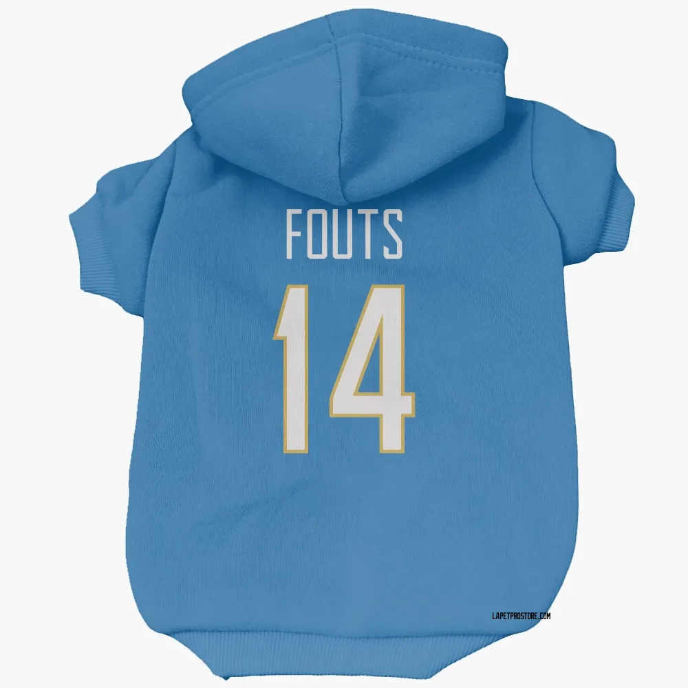 Los Angeles Chargers Dan Fouts Powder Blue Pet Hoodie for Dog & Cat