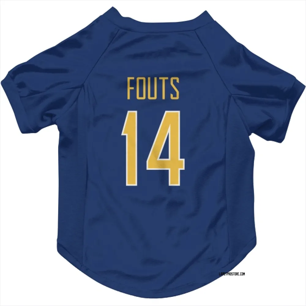Los Angeles Chargers Dan Fouts Royal Gold Pet Jersey for Dog & Cat