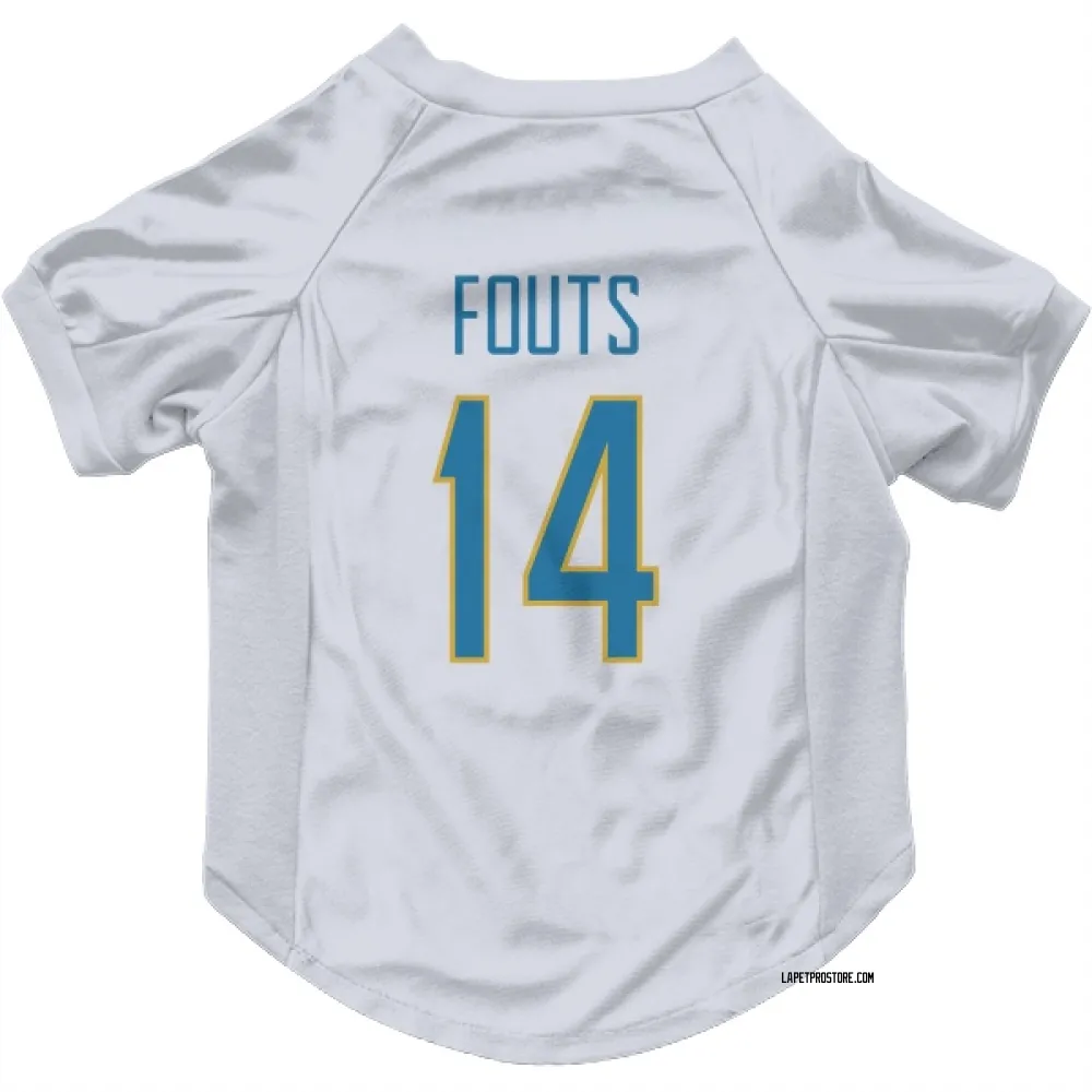Los Angeles Chargers Dan Fouts White Pet Jersey for Dog & Cat