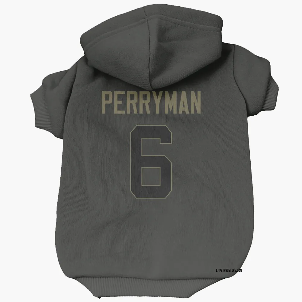 Los Angeles Chargers Denzel Perryman Black Service Pet Hoodie for Dog & Cat