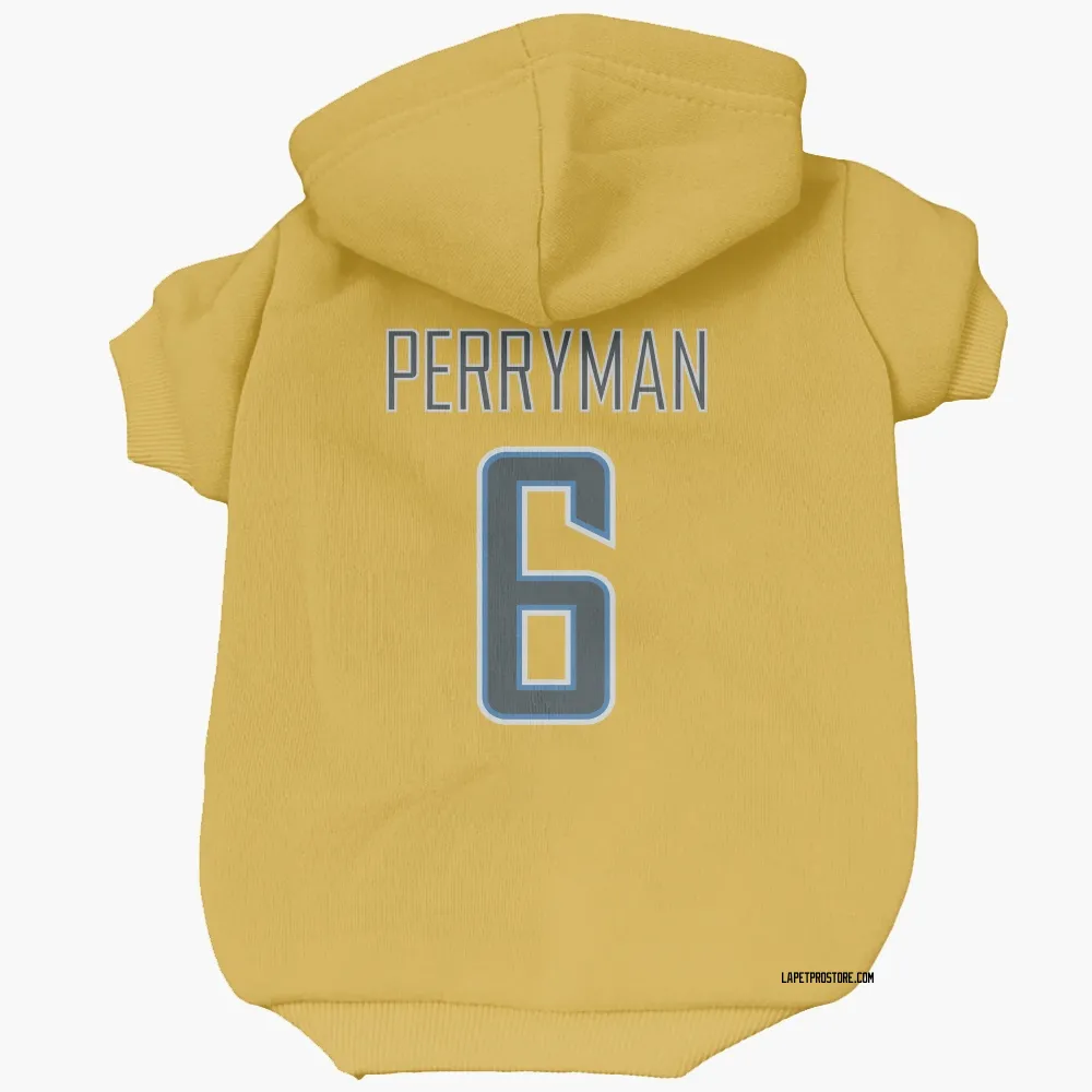 Los Angeles Chargers Denzel Perryman Gold Pet Hoodie for Dog & Cat