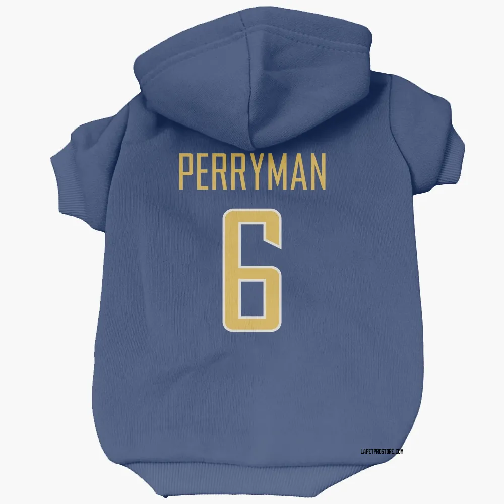 Los Angeles Chargers Denzel Perryman Royal Gold Pet Hoodie for Dog & Cat
