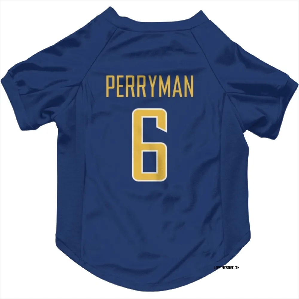 Los Angeles Chargers Denzel Perryman Royal Gold Pet Jersey for Dog & Cat