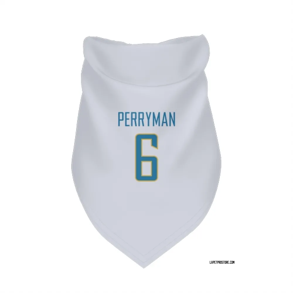 Los Angeles Chargers Denzel Perryman White Pet Bandana for Dog & Cat