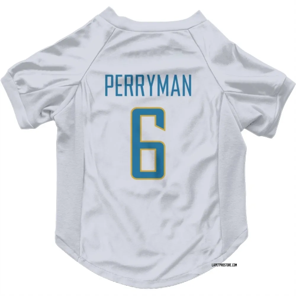 Los Angeles Chargers Denzel Perryman White Pet Jersey for Dog & Cat