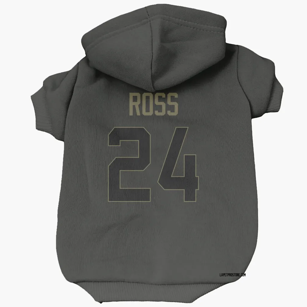 Los Angeles Chargers Devonte Ross Black Service Pet Hoodie for Dog & Cat