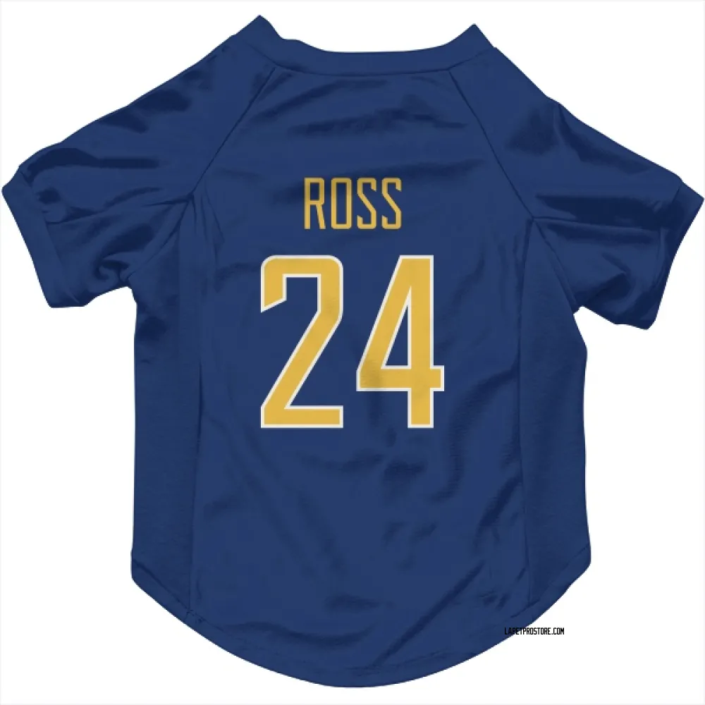 Los Angeles Chargers Devonte Ross Royal Gold Pet Jersey for Dog & Cat