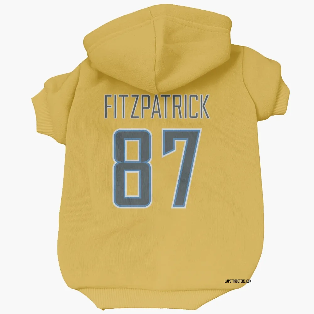 Los Angeles Chargers Dez Fitzpatrick Gold Pet Hoodie for Dog & Cat