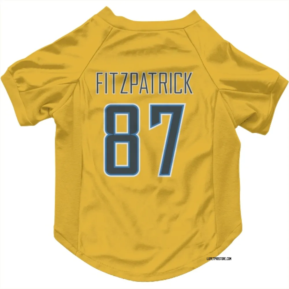 Los Angeles Chargers Dez Fitzpatrick Gold Pet Jersey for Dog & Cat