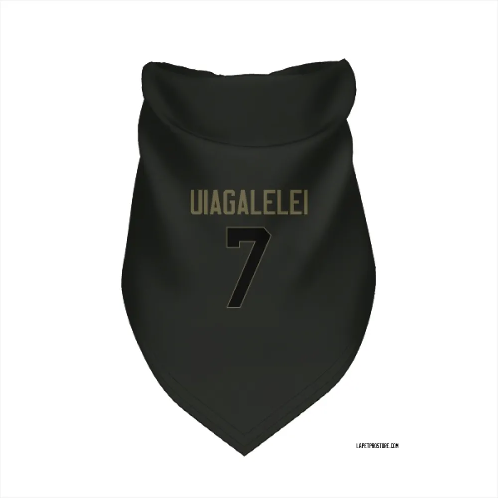 Los Angeles Chargers DJ Uiagalelei Black Service Pet Bandana for Dog & Cat