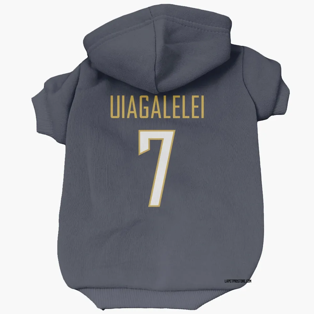 Los Angeles Chargers DJ Uiagalelei Navy Pet Hoodie for Dog & Cat