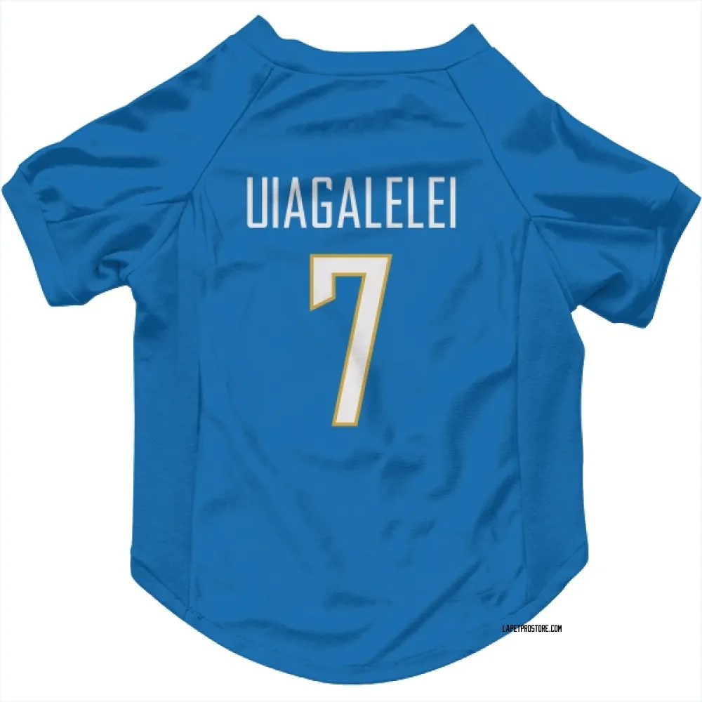 Los Angeles Chargers DJ Uiagalelei Powder Blue Pet Jersey for Dog & Cat