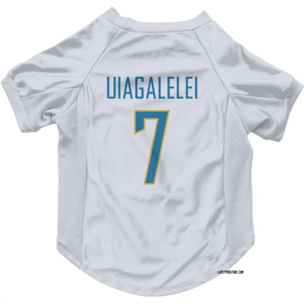 Los Angeles Chargers DJ Uiagalelei White Pet Jersey for Dog & Cat