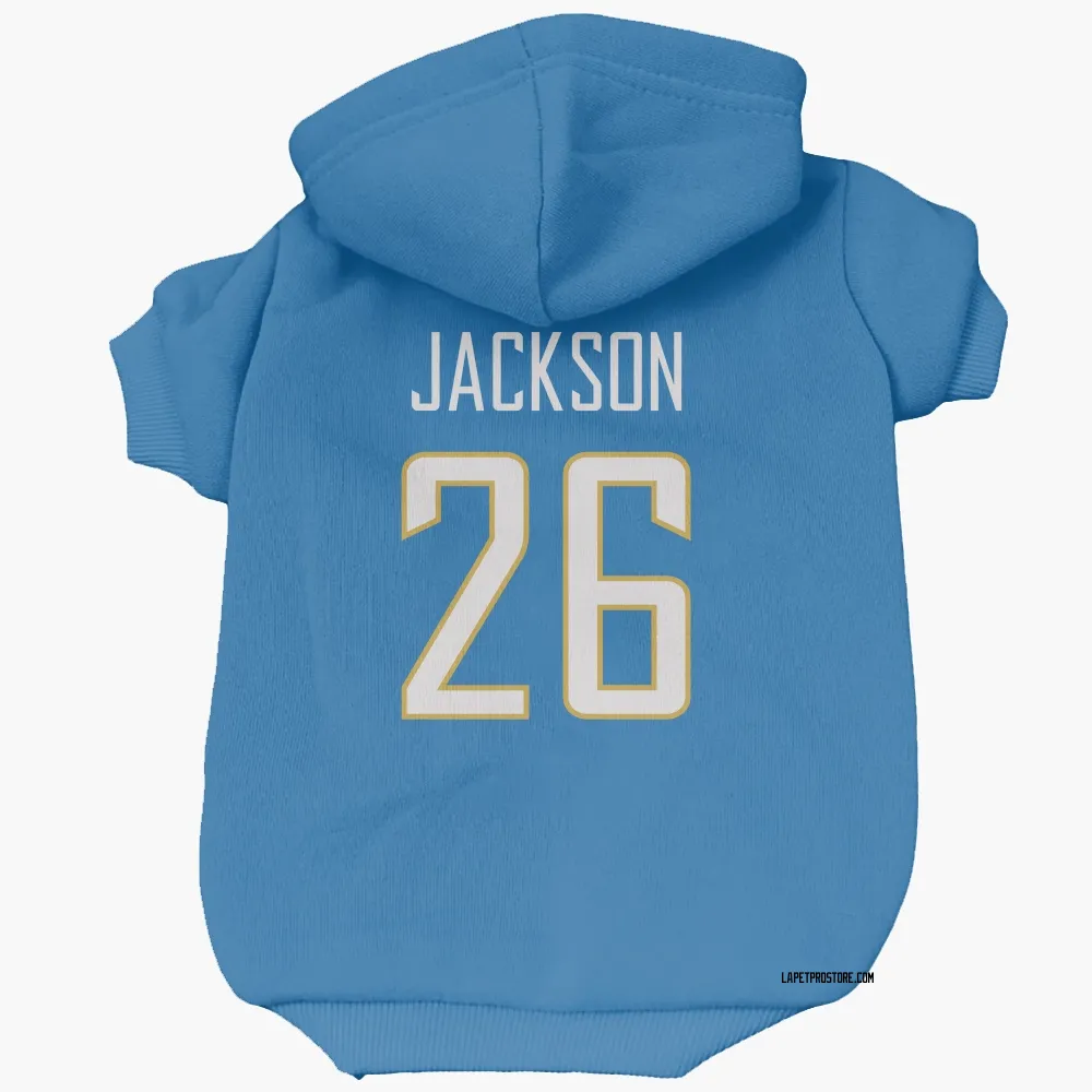 Los Angeles Chargers Donte Jackson Powder Blue Pet Hoodie for Dog & Cat