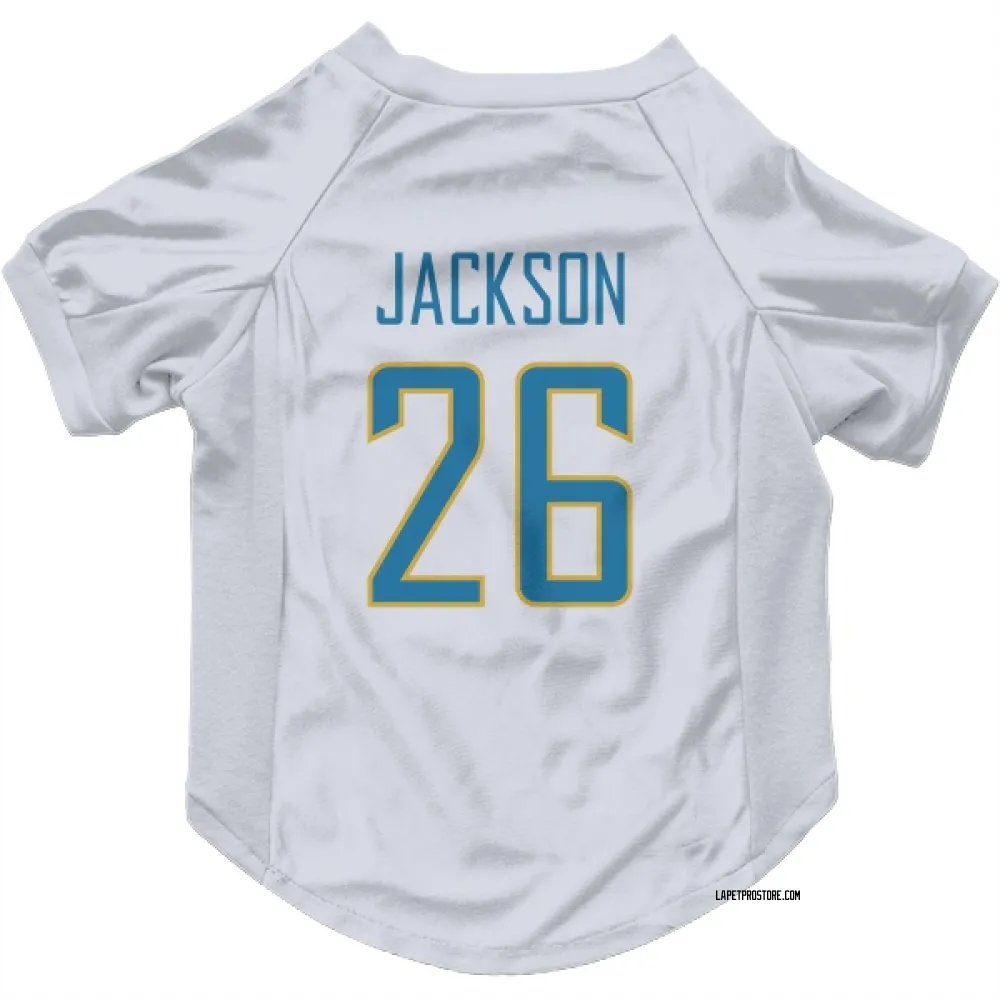 Los Angeles Chargers Donte Jackson White Pet Jersey for Dog & Cat