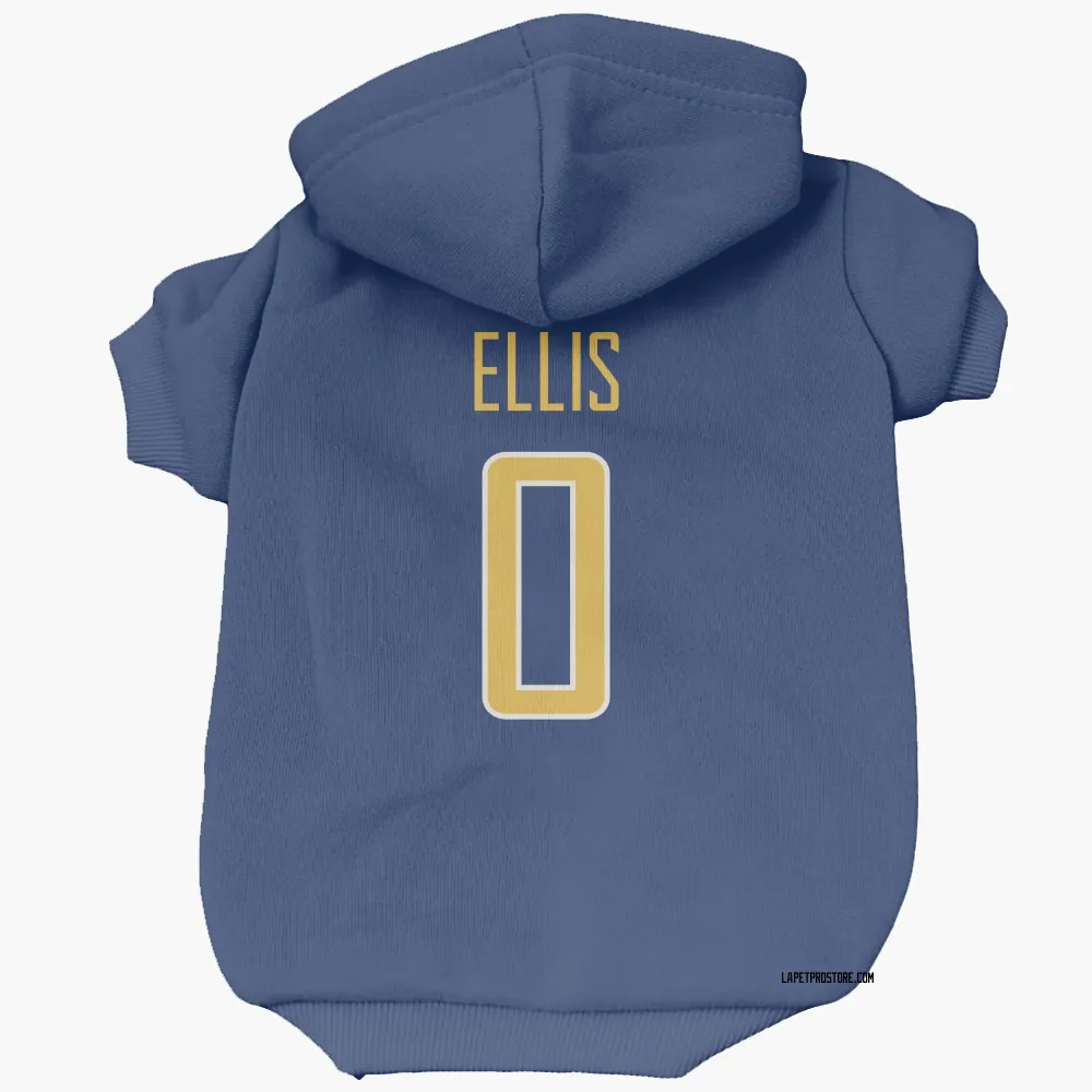 Los Angeles Chargers Elijah Ellis Royal Gold Pet Hoodie for Dog & Cat