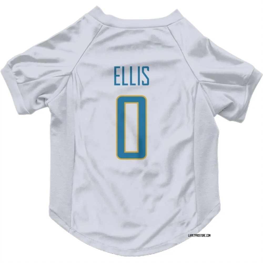 Los Angeles Chargers Elijah Ellis White Pet Jersey for Dog & Cat