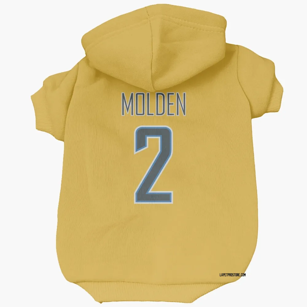 Los Angeles Chargers Elijah Molden Gold Pet Hoodie for Dog & Cat