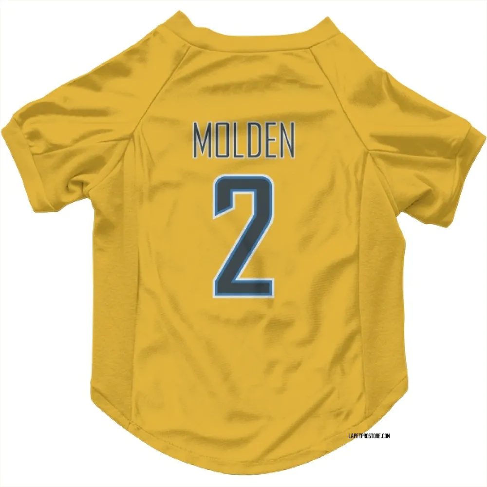 Los Angeles Chargers Elijah Molden Gold Pet Jersey for Dog & Cat