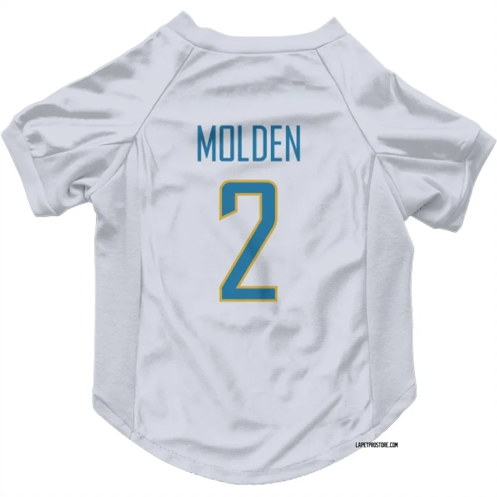 Los Angeles Chargers Elijah Molden White Pet Jersey for Dog & Cat
