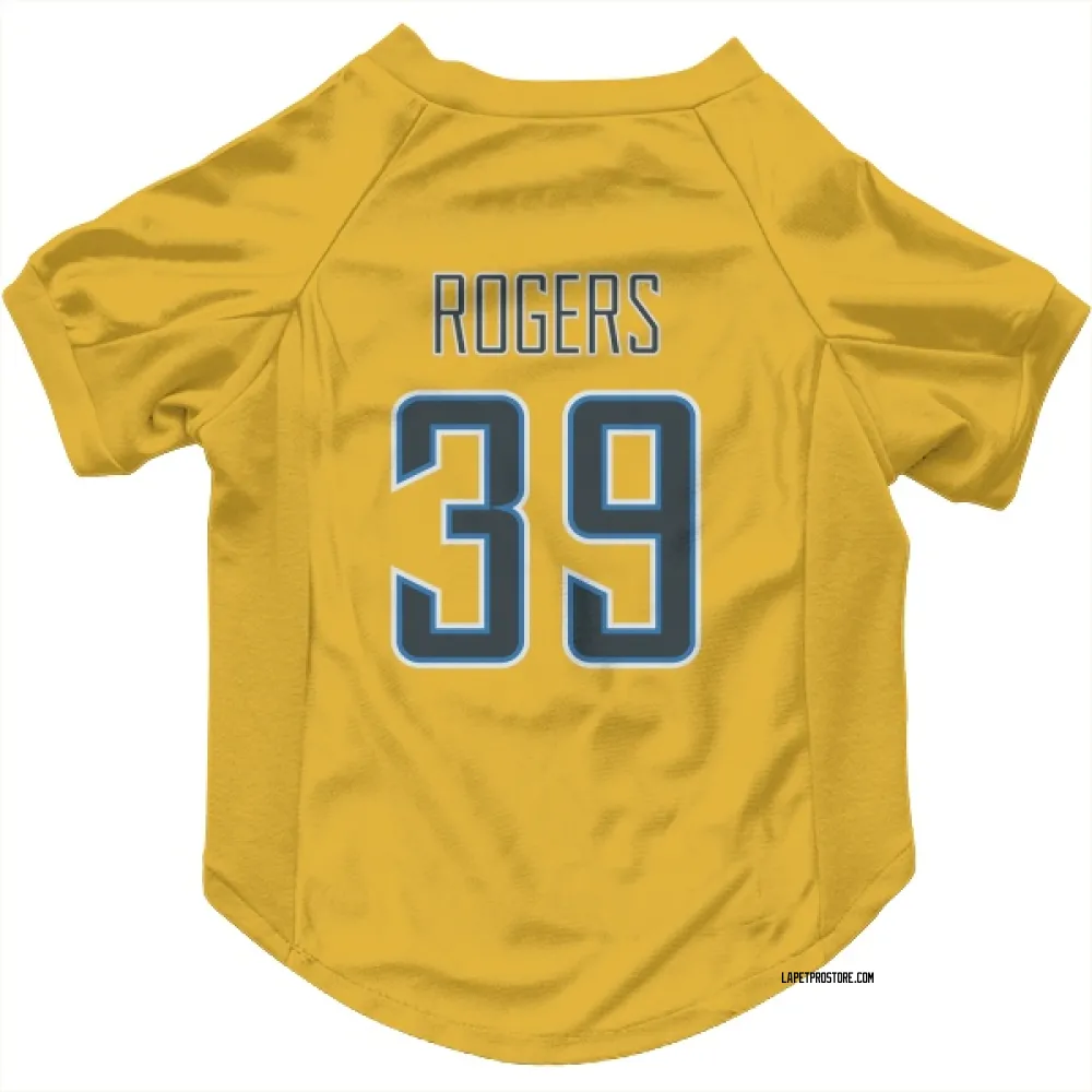Los Angeles Chargers Eric Rogers Gold Pet Jersey for Dog & Cat