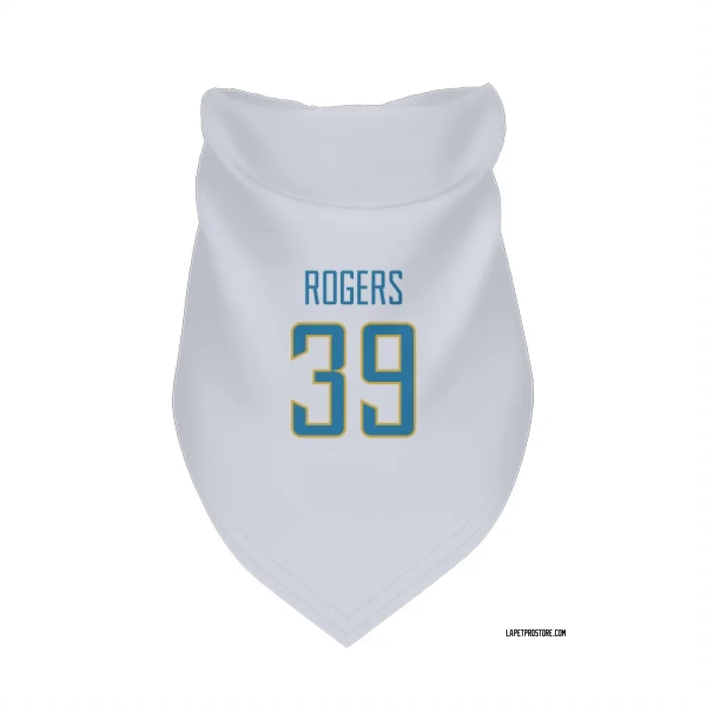 Los Angeles Chargers Eric Rogers White Pet Bandana for Dog & Cat