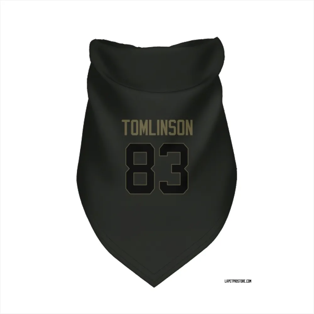 Los Angeles Chargers Eric Tomlinson Black Service Pet Bandana for Dog & Cat