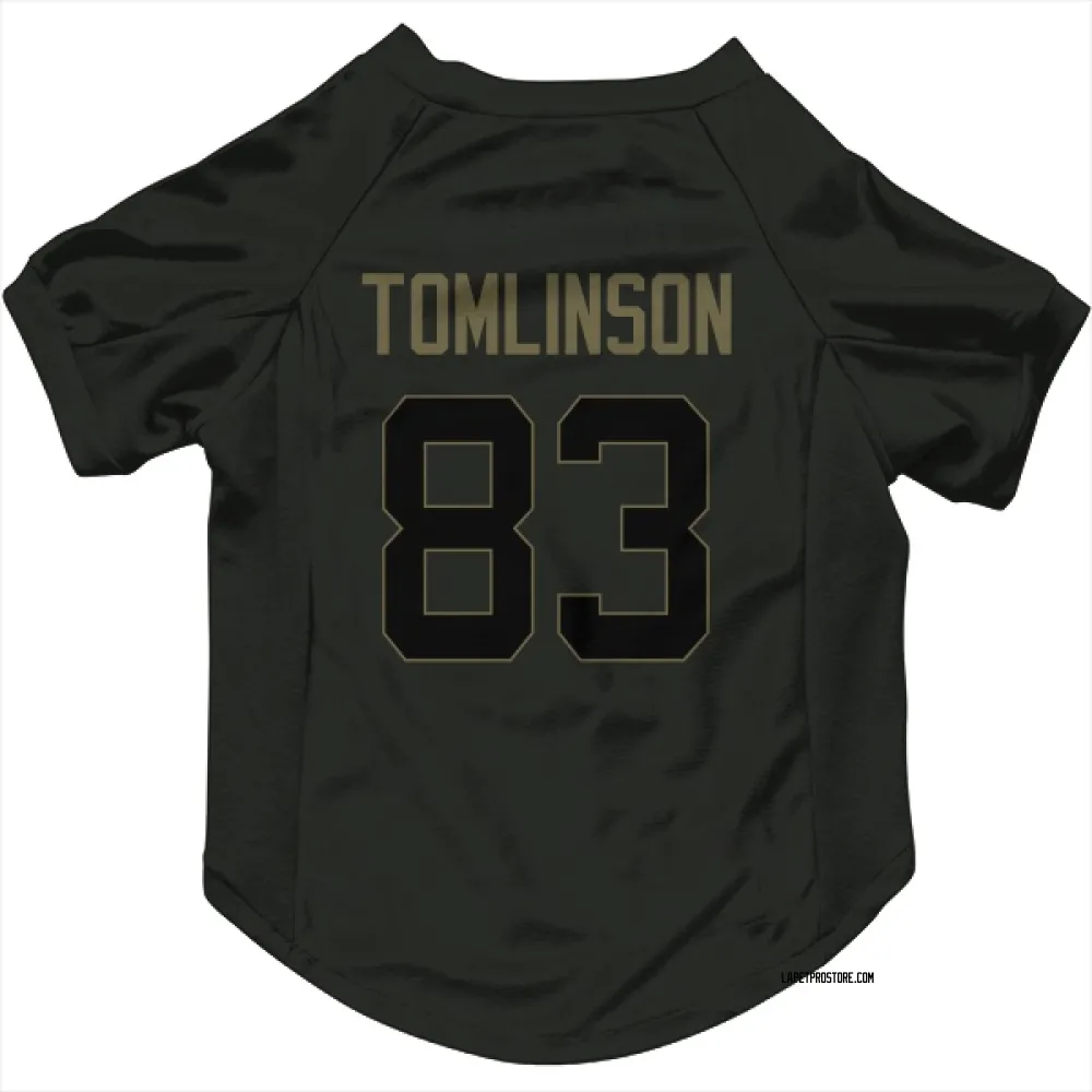 Los Angeles Chargers Eric Tomlinson Black Service Pet Jersey for Dog & Cat