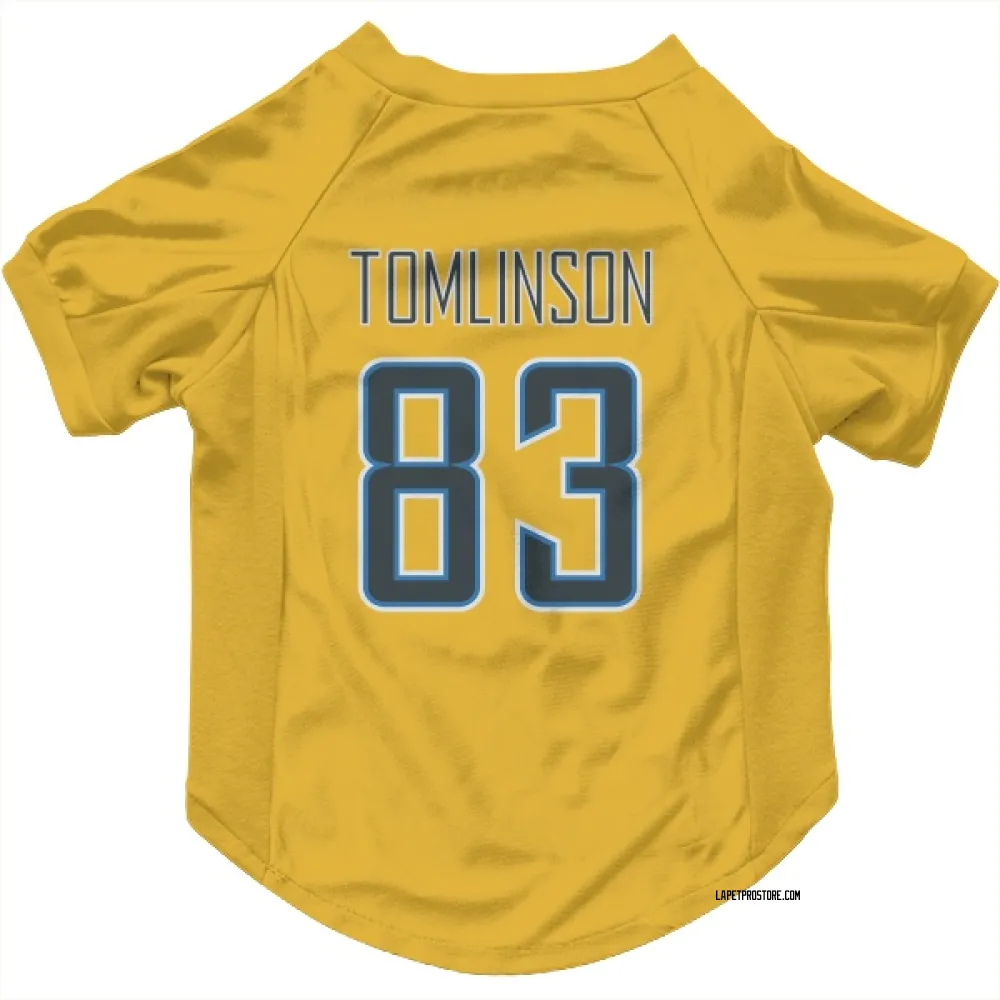 Los Angeles Chargers Eric Tomlinson Gold Pet Jersey for Dog & Cat