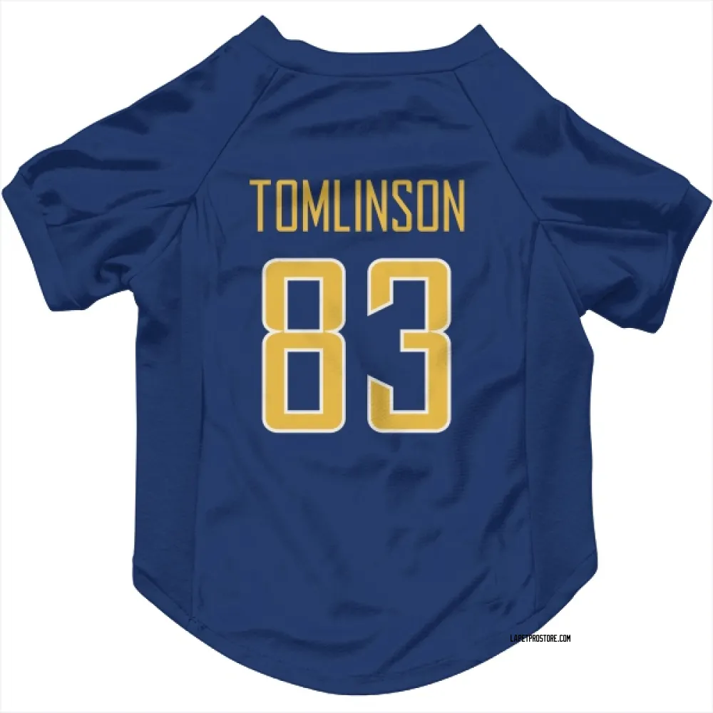 Los Angeles Chargers Eric Tomlinson Royal Gold Pet Jersey for Dog & Cat