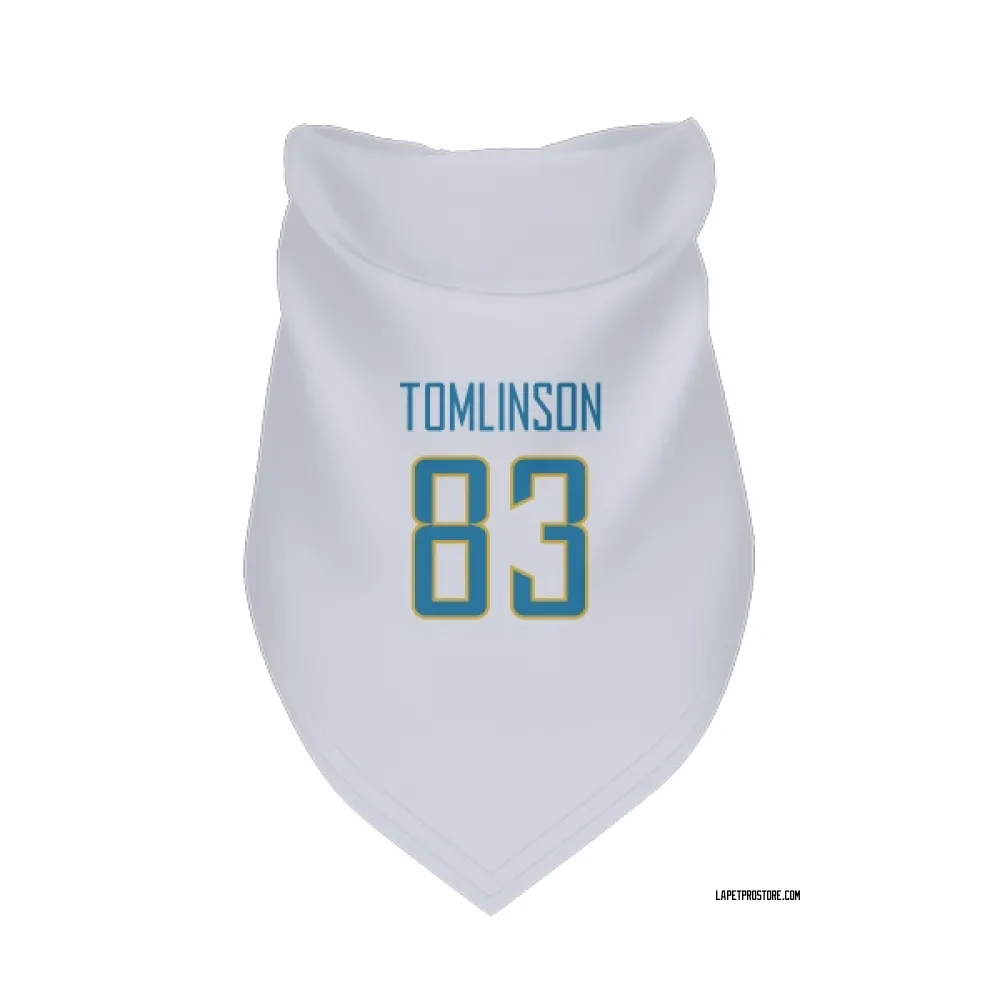 Los Angeles Chargers Eric Tomlinson White Pet Bandana for Dog & Cat