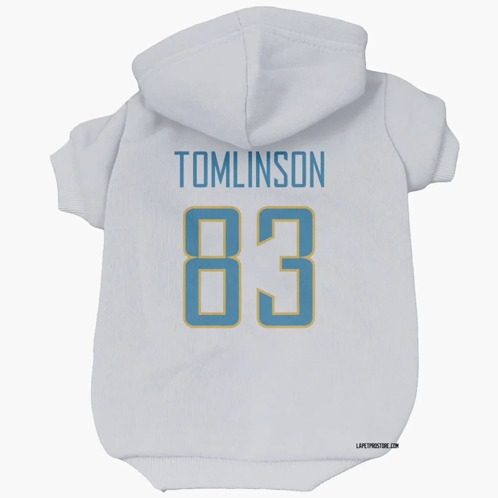 Los Angeles Chargers Eric Tomlinson White Pet Hoodie for Dog & Cat