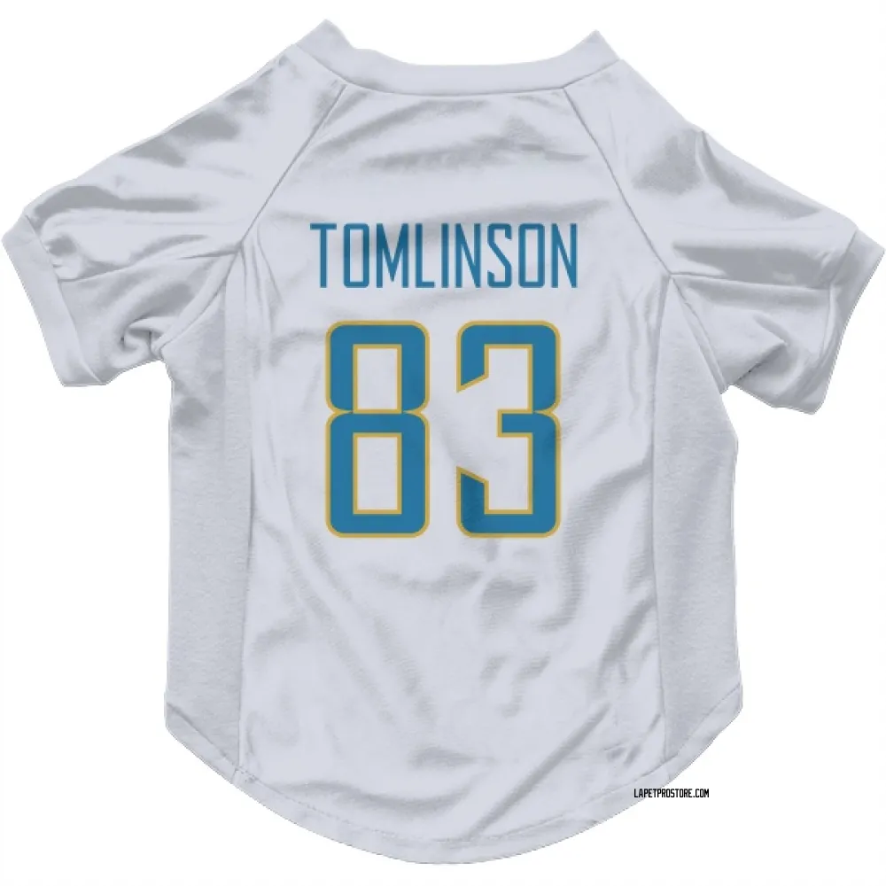 Los Angeles Chargers Eric Tomlinson White Pet Jersey for Dog & Cat