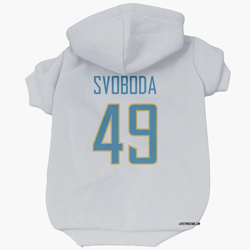 Los Angeles Chargers Evan Svoboda White Pet Hoodie for Dog & Cat