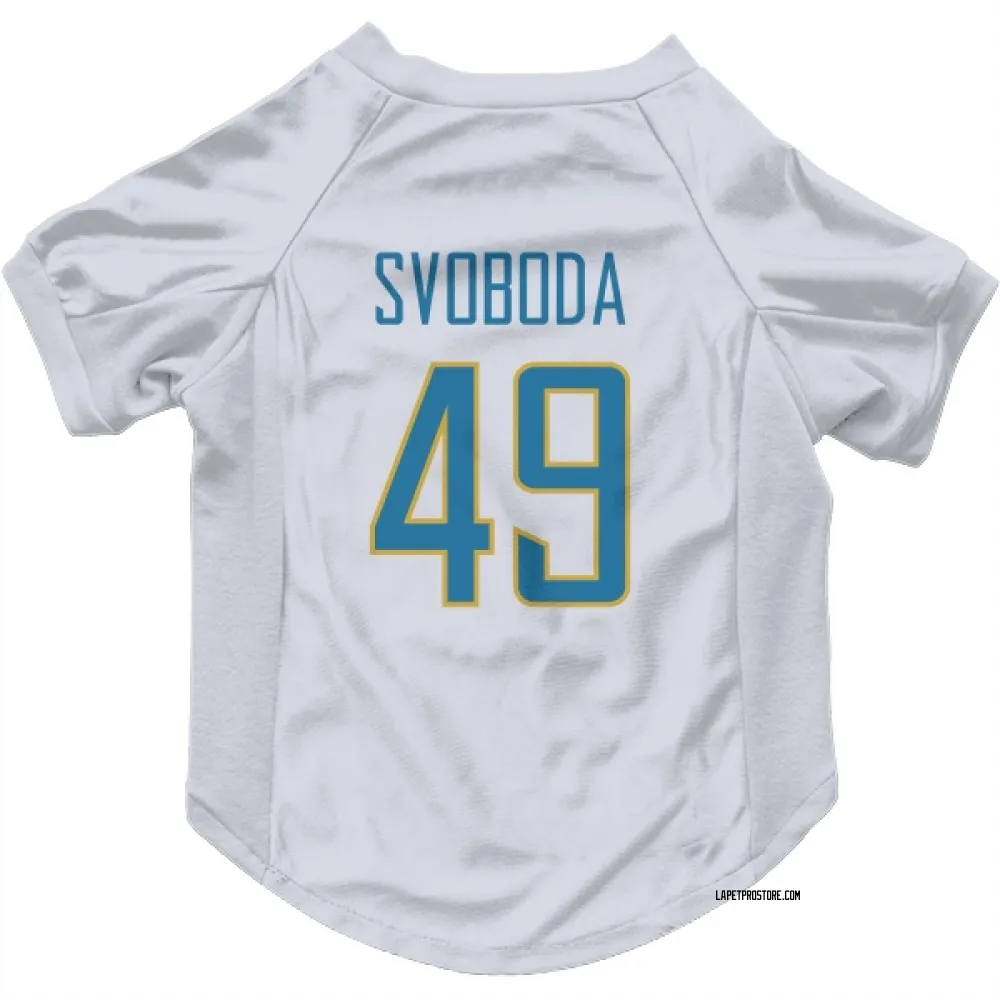 Los Angeles Chargers Evan Svoboda White Pet Jersey for Dog & Cat
