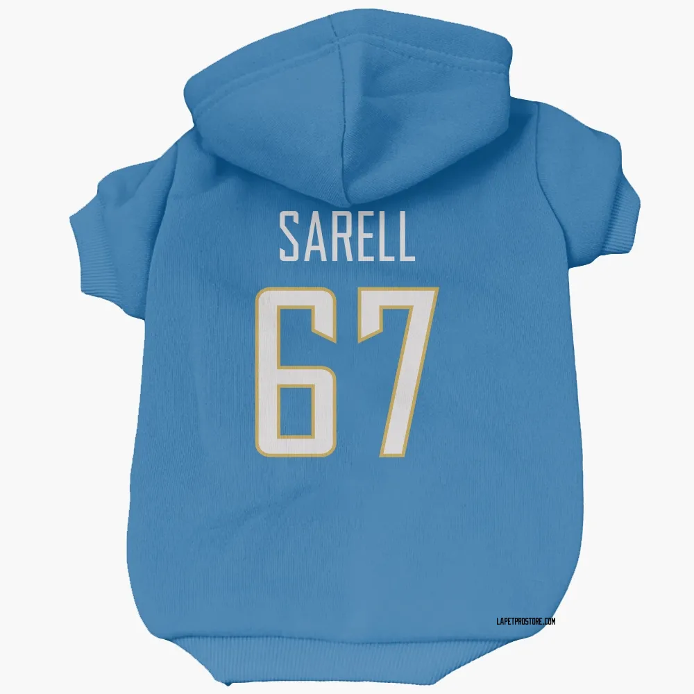 Los Angeles Chargers Foster Sarell Powder Blue Pet Hoodie for Dog & Cat