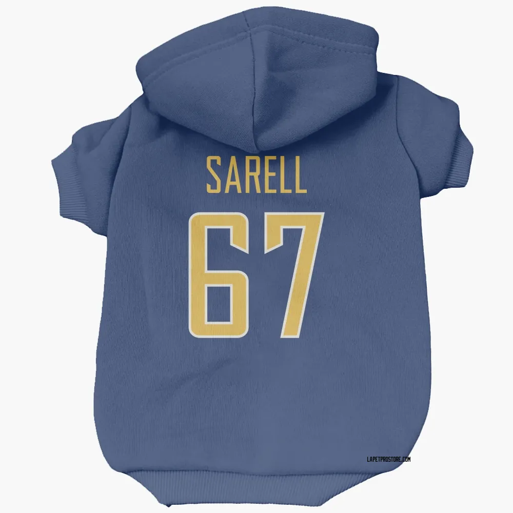Los Angeles Chargers Foster Sarell Royal Gold Pet Hoodie for Dog & Cat
