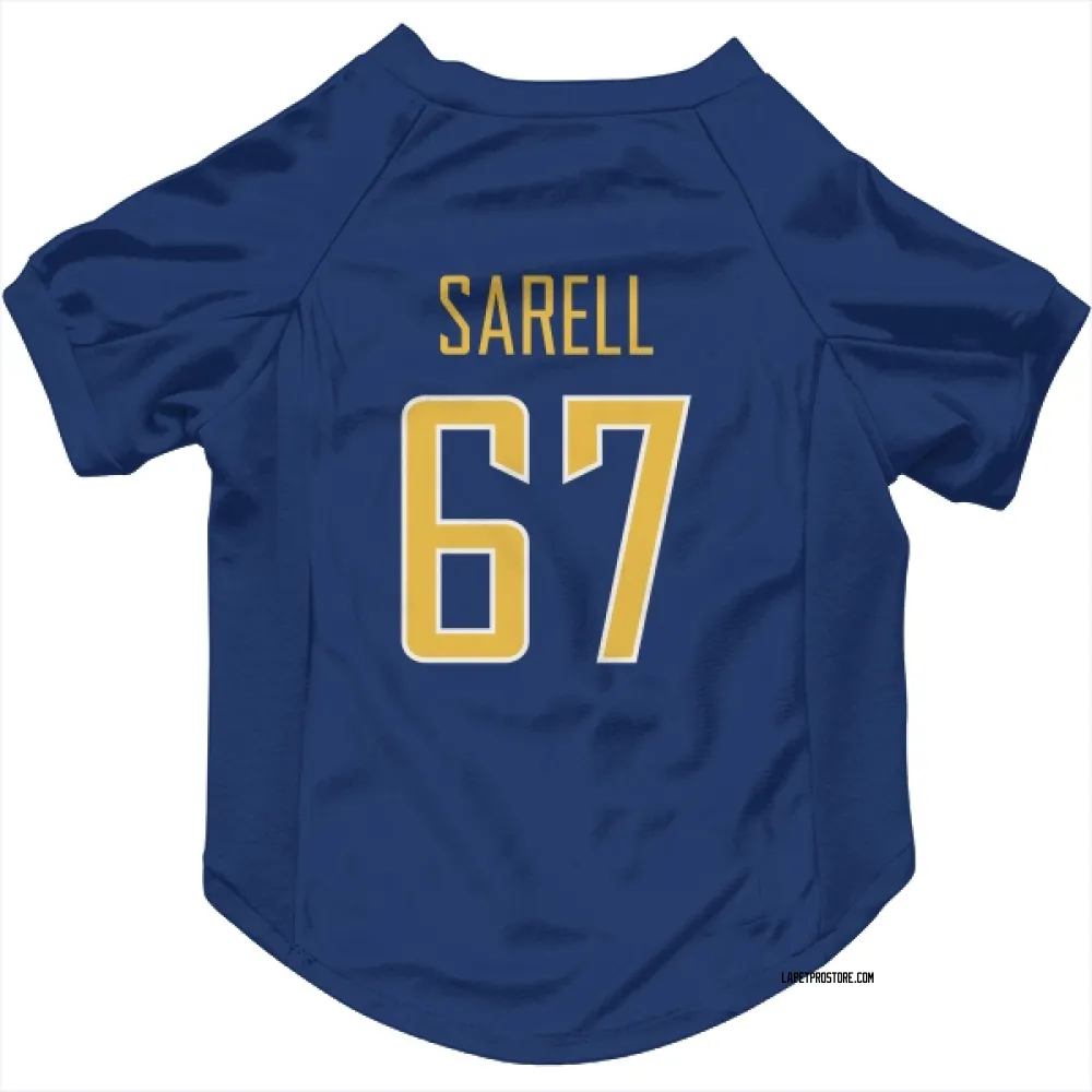 Los Angeles Chargers Foster Sarell Royal Gold Pet Jersey for Dog & Cat