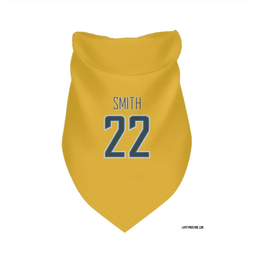 Los Angeles Chargers Genesis Smith Gold Pet Bandana for Dog & Cat