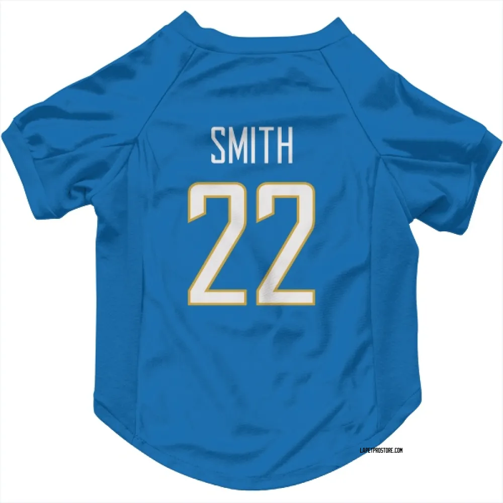Los Angeles Chargers Genesis Smith Powder Blue Pet Jersey for Dog & Cat