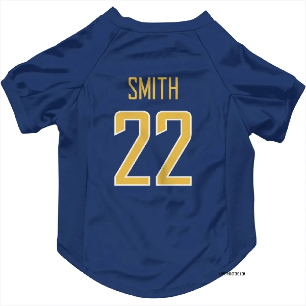 Los Angeles Chargers Genesis Smith Royal Gold Pet Jersey for Dog & Cat