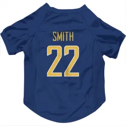 Los Angeles Chargers Genesis Smith Royal Gold Pet Jersey for Dog & Cat