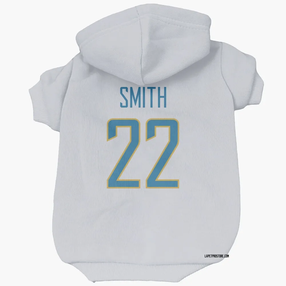 Los Angeles Chargers Genesis Smith White Pet Hoodie for Dog & Cat