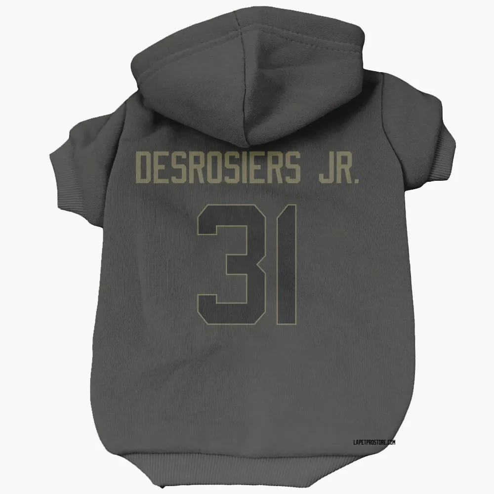 Los Angeles Chargers Greg Desrosiers Jr. Black Service Pet Hoodie for Dog & Cat