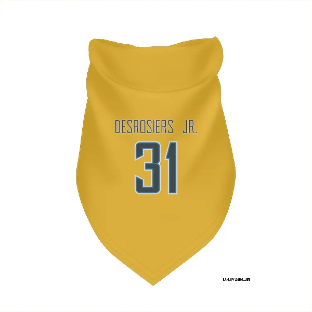 Los Angeles Chargers Greg Desrosiers Jr. Gold Pet Bandana for Dog & Cat