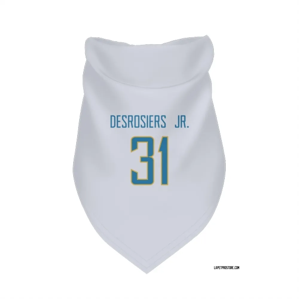 Los Angeles Chargers Greg Desrosiers Jr. White Pet Bandana for Dog & Cat