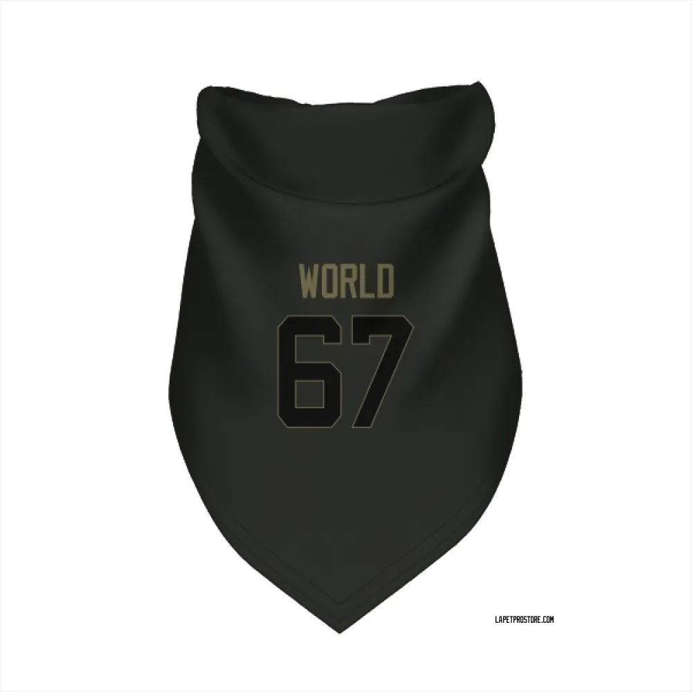 Los Angeles Chargers Isaiah World Black Service Pet Bandana for Dog & Cat