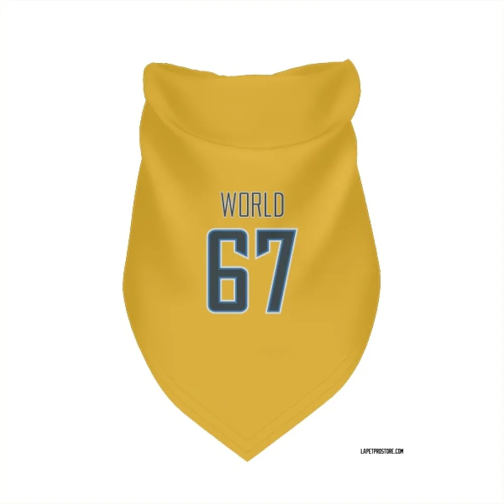 Los Angeles Chargers Isaiah World Gold Pet Bandana for Dog & Cat