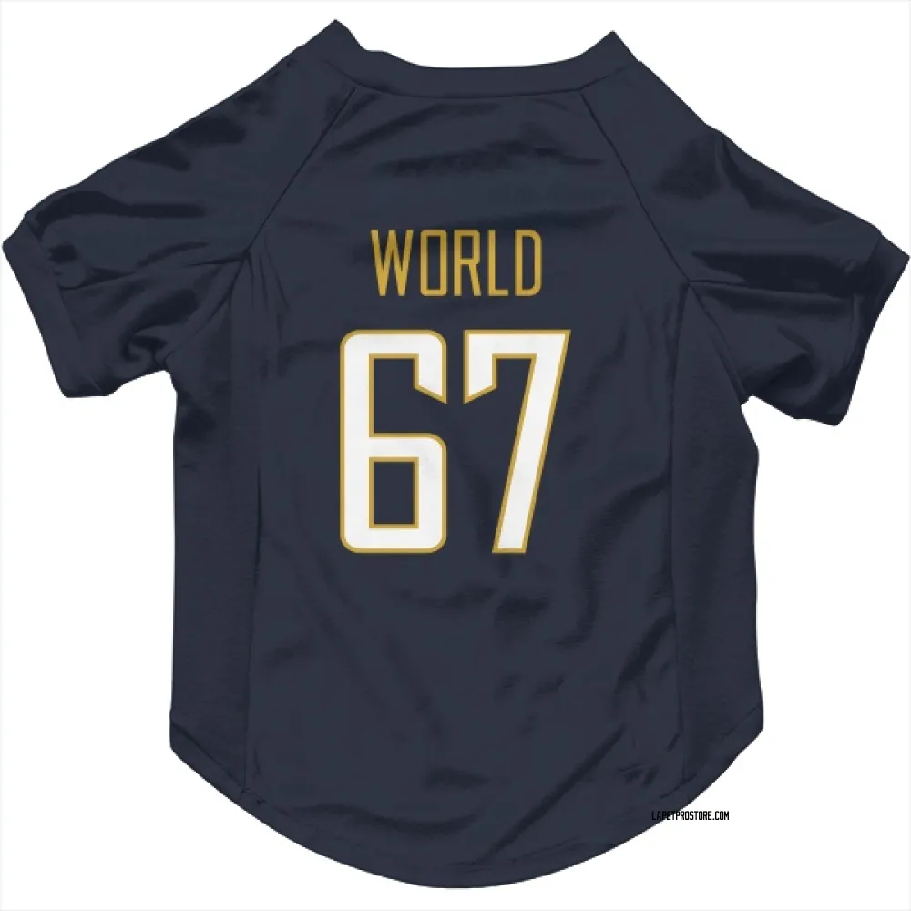Los Angeles Chargers Isaiah World Navy Pet Jersey for Dog & Cat