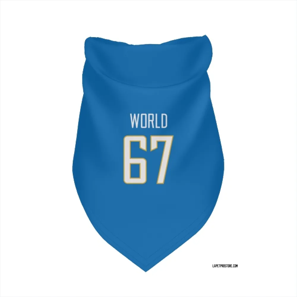Los Angeles Chargers Isaiah World Powder Blue Pet Bandana for Dog & Cat